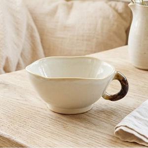유광 파스텔 오트밀 라떼 1호 (300 ml) 수공예머그컵 핸드메이드 카페머그 도자기커피잔