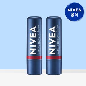 케어 앤 컬러 립밤 딥레드 4.8g 2개