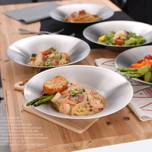 파스타 플레이트 스텐 접시 그릇 2P
