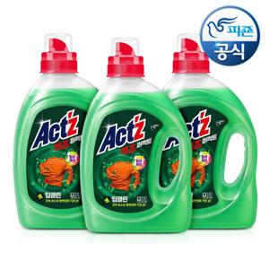 NEW 액츠 퍼펙트 딥클린 일반드럼겸용 세탁세제 2.7Lx3개