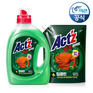 NEW 액츠 퍼펙트 세탁세제 3종(딥클린,베이킹소다,실내건조)2.7L+2L 세트