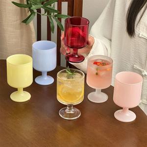 [해외] 1+1 감성 모던 마카롱 유리컵 홈카페 물컵 하이볼잔맥주잔 주스컵 7colors