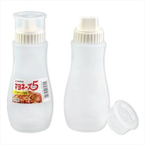 일본 나카야 마요네즈 드레싱포트 380ml (화이트) 5구 소스통 케찹통 K347-2