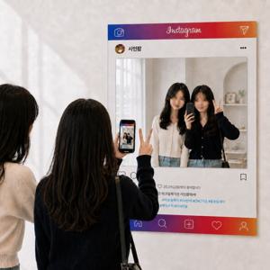 거울 포토존 프레임 SNS 홍보 행사 이벤트 거울 판넬 A3 A2 A1
