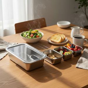 연마제 없는, 316스텐 밧드 원터치 밀폐용기 7P세트