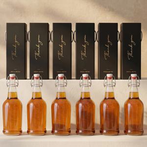 스윙락캡 위스키 유리병 700ml + 은박 땡큐 선물상자 5호 6P 세트