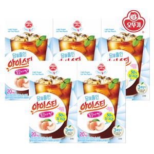 LIGHT&JOY 당을줄인 아이스티 복숭아맛(20T) 240g*5개