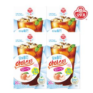 LIGHT&JOY 당을줄인 아이스티 복숭아맛(20T) 240g*4개