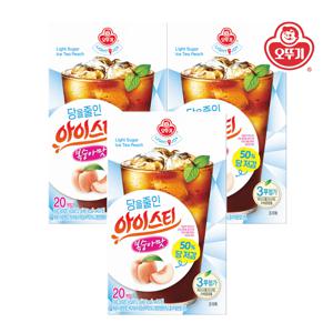 LIGHT&JOY 당을줄인 아이스티 복숭아맛(20T) 240g*3개