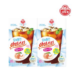 LIGHT&JOY 당을줄인 아이스티 복숭아맛(20T) 240g*2개