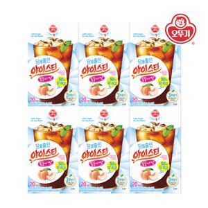 LIGHT&JOY 당을줄인 아이스티 복숭아맛(20T) 240g*6개