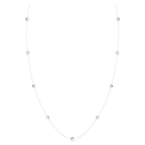 Chroma 네크리스, 별, 화이트, 로듐 플래팅