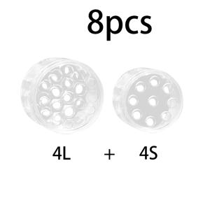 TEMU 8개 투명 아크릴 멀티 홀 꽃꽂이 장치 (4L+4S) 꽃병 부케 고정 도구 가정 거실 식탁 현관 꽃 예술 스타일링 보조 도구 원형 꽃 삽입 위치 정리 프레임