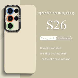 TEMU 삼성 S26Ultra/S26Plus/S26/갤럭시 S25 울트라/S25 플러스/S25/갤럭시 S24 울트라/S24 플러스/S24/S23울트라/S23플러스/S23 S22울트라/S22플러스/S22 호환용 휴대폰 케이스, 새로운 스타일, 심플, 소프트 쉘, 창의적인 렌즈, 카툰, 커플, 남녀공용, 충격 방지 및 스크래치 방지 고품질 케이스
