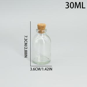 TEMU 2개 30ml 빈 베이네티 투명 유리 코크 아로마 휴식 스틱 병과 숟가락 - 향수 없음, 기원漂류에 이상적, 향수 분배기|투명 유리 병|코크 스토퍼