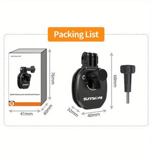 TEMU 5 Pro/Action 4/Go Pro/Pocket 3용 윈드쉴드 클립, X4/Go 3S 추가 장착용 알루미늄 합금 마운트