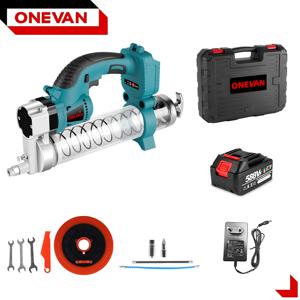 ONEVAN 69MPa(10000PSI) 무선 브러시리스 전동 구리스건, 터보 압력 주입, 고출력 정비용 오일 인젝터