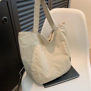 TEMU 한국 스타일 가방 여성 숄더백 대용량 학생 가방 책 커뮤터 핸드백 남녀공용 경량 문학 토트백 트렌디