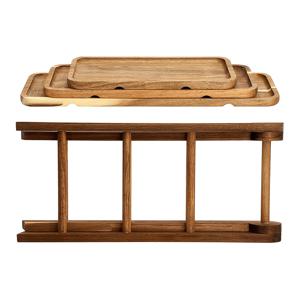 TEMU 파티용 3단 트레이, 45.72cm, 컵케이크, 바베큐, 디저트 디스플레이용 나무 재질, 음식 및 스위트를 위한 접이식 나무 스탠드 특징, 모임 및 홈 데코를 위한 아름다운 선물