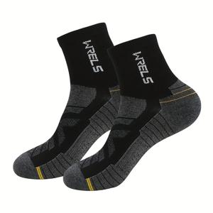 TEMU WRELS 미드컷 울 양모 양모 양말 1켤레, 통기성, 미끄럼 방지, 충격 흡수 및 땀 흡수, 야외 하이킹 및 사이클링 일상복에 이상적