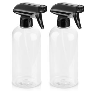 TEMU 고내구성 화학물질 저항성 스프레이 병 분무기 포함 (16oz), 투명, 2개입