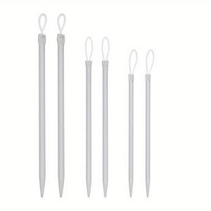 TEMU 빅 아이 바늘 세트 - 나일론 패치 및 재봉틀 바늘, DIY 뜨개질, 크로셰 및 자수 와이어 액세서리, 초보자용 키트