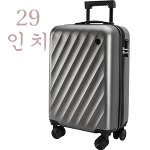 TEMU 초경량 캐리어 29인치 대용량 ABS+PC 내구성 360°조용한 바퀴 (짙은 회색) [3년 무상 AS 보증]