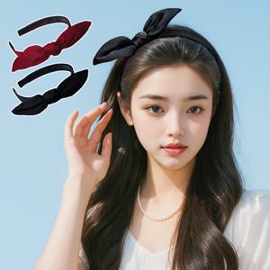 TEMU 2개 세트 여성 와이어 리본 머리띠, 흘러내림 방지 헤어밴드, 사계절 헤어 액세서리, 귀안아픈 미끄럼방지, 편한 여성용 헤어 밴드