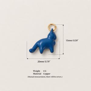 TEMU 패션 귀여운 펜던트 컬렉션 1개, 손으로 그린 드리핑 오일 고양이 과일 만화 시리즈, 남녀공용, 남성용 커플 액세서리로 적합, 여름 트렌디 DIY 주얼리 재료