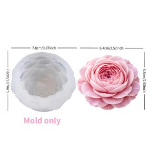 TEMU 레진 캐스팅 몰드, 3D 모란 모양의 실리콘 몰드. 내열성, 논스틱 특징으로 탈지 용이. 투명한 질감과 선명한 레이어가 특징입니다. 향초, 석고 아로마 스톤 등 다양한 제작에 적합합니다.