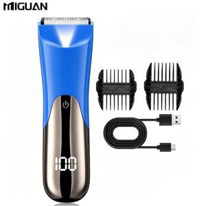 TEMU 남성용 전동 전신 제모기, USB 충전, 디지털 디스플레이 디자인, 다용도 원기계, 신체 모든 부위에 사용 가능, 가정용 또는 휴일 선물용