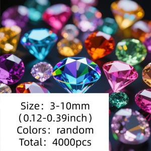 TEMU 4000개 3-10mm 랜덤 컬러 아크릴 모조 , 고광택, 패션 장식, 장면 미화, 가정 및 거실, 모던 홈 데코, 여름 파티, 꽃병 필러