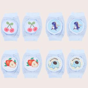 TEMU 4켤레 조합 PC 크롤링 양말, 걸음마 연습 탄성 무릎 양말 - 선물, 부드럽고 착용감 좋은 내구성