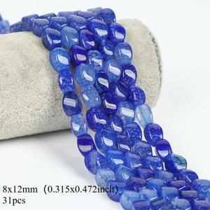TEMU ASVRAI 천연 청금석 마노 구슬 31개 - 8x12mm 드릴, 주얼리 제작, DIY 팔찌 및 목걸이용, 공예용 청금석 스톤 구슬, 액세서리용 천연석 구슬