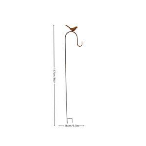 TEMU [3D] 빈티지 스타일 철제 새 정원 말뚝 후크, 총 높이 117cm/46인치, 지면 삽입용 강화 베이스, 정교한 새 모양 상단, 새 먹이통, 랜턴, 화분 등 걸이용, 야외 정원, 마당, 장미 정원에 유럽 전원 분위기 추가, 실용성과 장식 결합