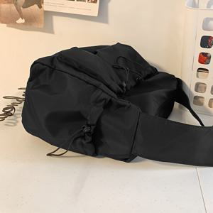 TEMU 심플하고 스타일리시한 대용량 크로스백, 조절식 어깨끈과 옆면 물병 주머니 포함, 통근, 여행, 캐주얼용으로 적합