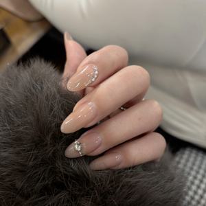 TEMU 10개입 초자연적인 누드 리본 네일 아트, 쉬운 화이트, 부드럽고 착용 가능한 네일 패치