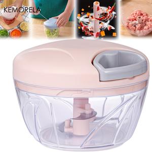 TEMU KEMORELA 수동 다지기 1개 500/900ml — 가정용 마늘 양파 다지기 — 빠른 식품 야채 커터 — 고기 분쇄기 향신료 다지기 — 주방 도구 액세서리 핑크/그린/블루