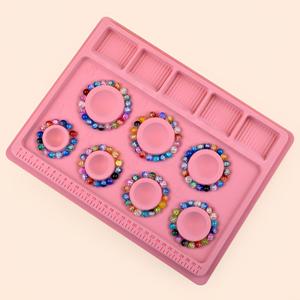 TEMU 스케일 눈금이 있는 팔찌 사이즈 조정 다이얼 및 디스플레이 플레이트 - DIY 구슬 꿰기 보드, 구슬 테마 측정기, 수공예품 제작용, 취미가를 위한 팔찌 진열대