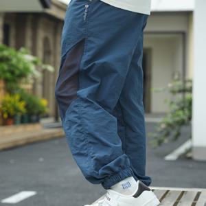 TEMU Boys' Summer Qui-Dry Pants, Gray with Fluoresnt Stripe Patch, Ankle-Length Trousers, 's Outdoor Sports & Casual Pants, Loose Fit, Trendy Style, Perfect for Outdoor, for Teenager
