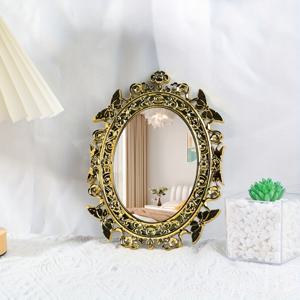 빈티지 전기도금 나비 테이블 거울 - 우아하고 내구성 강함, 조절 및 기울기 가능, 드레싱 테이블, 화장대, 홈 데코에 완벽, 신부, 어머니, 베스트 프렌드를 위한 세심한 선물