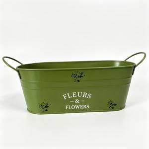 단철 타원형 편자 프린트 화분 1개/2개, 가정용 발코니 식물 재배용 미트그린 화분, 창의적인 수납용 장식용 화분, 원예 선물, 집 장식