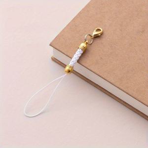 TEMU 25개 휴대폰 끈 로브스터 걸쇠, 탈착식 링 특징, 골드 로브스터 걸쇠와 옥수수 직조 코드가 있는 창의적인 선물 추가