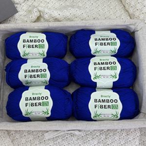 TEMU 6개입 300g 대나무 섬유 실, 여름 뜨개질, 시원한 아이스 감촉, 통기성 & 땀 흡수, DIY 공예 애호가, 가방, 스카프, 쿠션 뜨개질에 적합