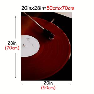 TEMU 1개 무테 음악 테마 수직 캔버스 포스터 - 모던 트레블 & 스태프 벽 아트, 스프레이 텍스처, 침실, 거실, 홈오피스, 기숙사, 욕실용 - 음악 애호가 인테리어 소품