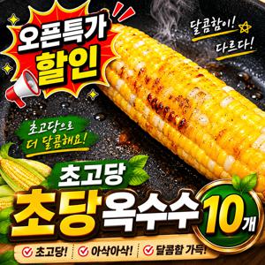 TEMU [오픈특가] 1년중 단1달판매 초고당 초당옥수수 10개(중품)