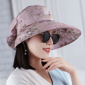 TEMU 여성 중년 아줌마 할머니 여름 꽃 벙거지 챙넓은 여성모자