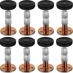 TEMU 8개 세트 25mm-87mm 나사식 침대 프레임 흔들림 방지 도구, 조절식 나사산형 흔들림 방지 고정 헤드보드 쐐기, 룸벽, 침대, 캐비닛, 소파용 텔레스코픽 지지대 (25-87mm)
