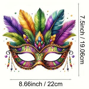 TEMU 보석 비즈와 다리미 전사 디자인이 장식된 생생한 깃털 마스크 4개 세트. 티셔츠, 청바지 및 가방에 이상적인 열 프레스 데칼. 패션 및 공예에 적합합니다.