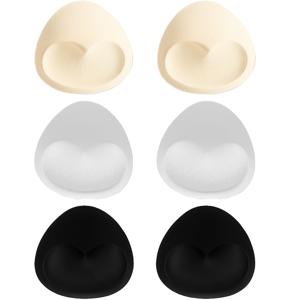 TEMU 통기성 좋은 통기성 속옷컵 3쌍, 수영복용 브라 인서트, 여름 필수품 비키니컵 인서트, 처짐 방지용 주름, 부드럽고 편안한 원단, 수영복 비키니 드레스 속옷컵